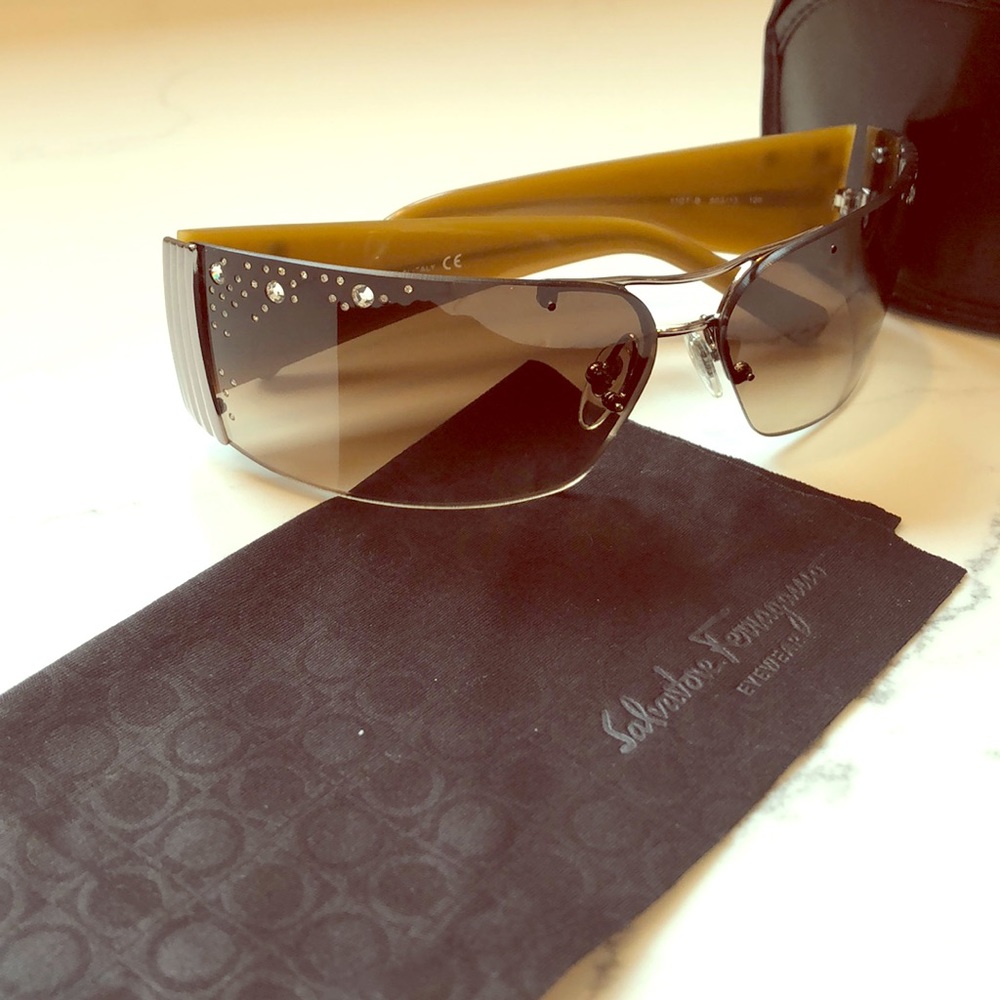 Salvatore Ferragamo Swarovski crystal sunglasses